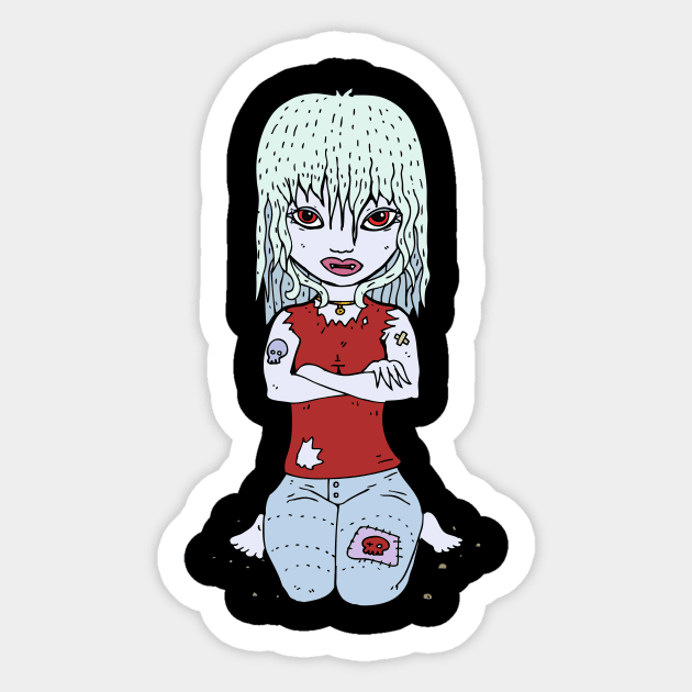 Zombie Girl Graphic Sticker by Forever December